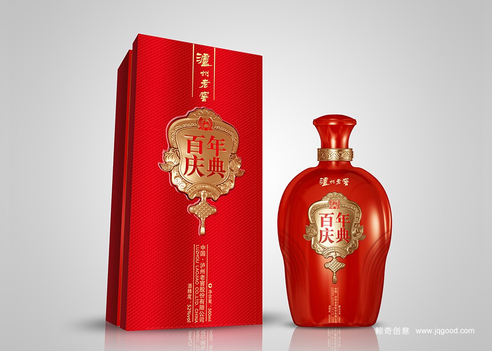 泸州老窖婚庆白酒包装瓶型设计